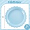 30pc Light Blue Scalloped Paper Plates - 9" Large Blue Party Plates - Cute Waterproof & Oil-Proof Disposable Plates for 2026 Graduation, Boy Baby Shower, Kindergarten Ceremony & Birthday Decor